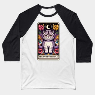 Scottish Fold Tarot Card Baseball T-Shirt